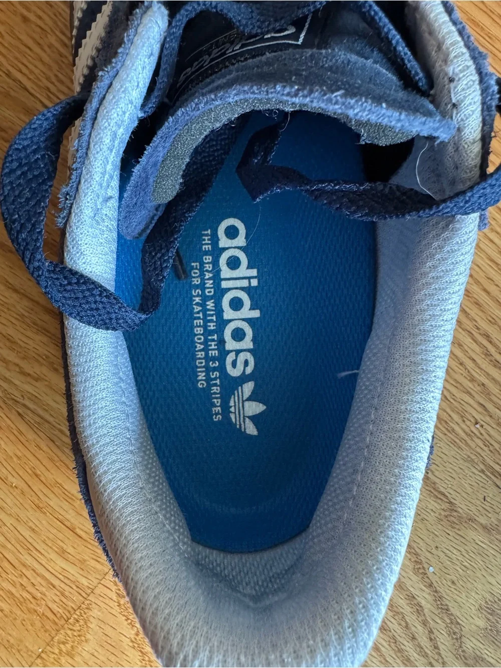 Adidas Busenitz Blue and White Suede Sneakers